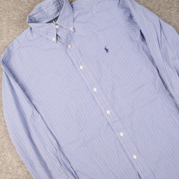 Vintage Ralph Lauren Classic Fit Striped 15 1/2 32/33 Long Sleeve Collared Shirt - Picture 7 of 9